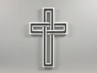 Interwoven Cross with Inlay - Celtic style