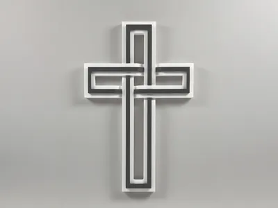 Interwoven Cross with Inlay - Celtic style