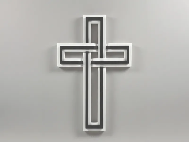 Interwoven Cross with Inlay - Celtic style