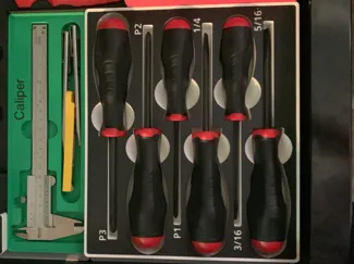 Gridfinity TEKTON Black Oxide Screwdriver Set