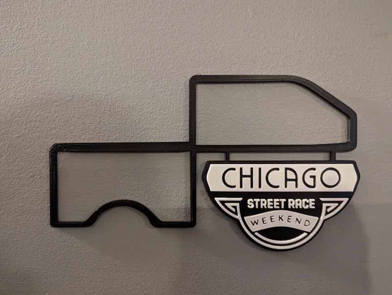Chicago Street Race Track Map (WIth Nameplate)