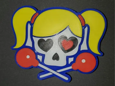 Lollipop Chainsaw Skull and Cross Magnet
