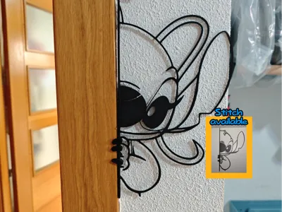 Stitch Vertical Wall Door Art - Art - PLA - 3D printed product - фото 47