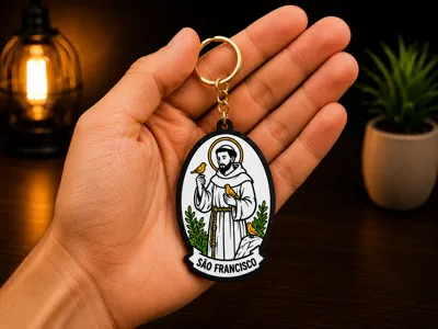 Saint Francis Keychain | Religious Pendant