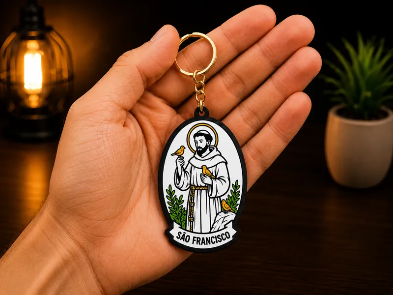Saint Francis Keychain | Religious Pendant