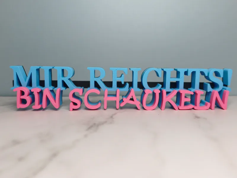Mir reicht's – bin schaukeln! 