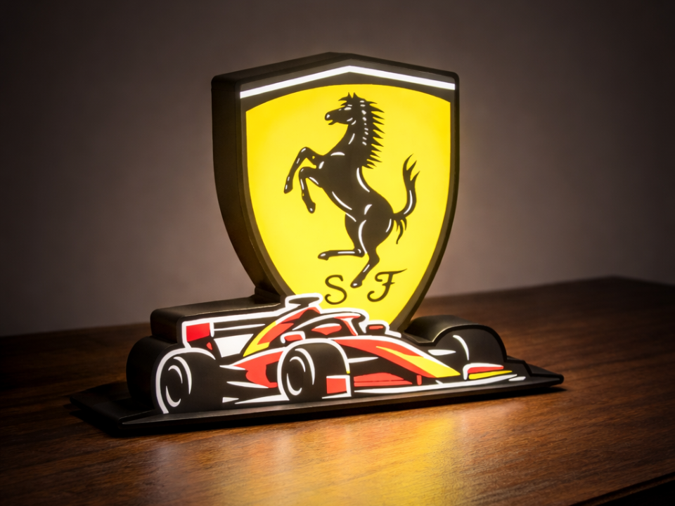 Lightbox Ferrari F1 – Lampada LED da tavolo