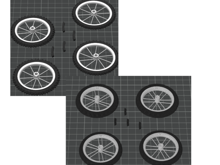 Dual color supermoto/Dirt tires for mini Surron