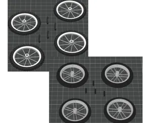 Dual color supermoto/Dirt tires for mini Surron