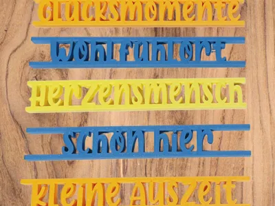 Klötzchen Letterings