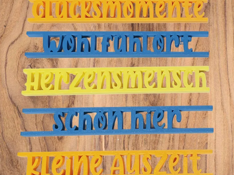 Klötzchen Schriften