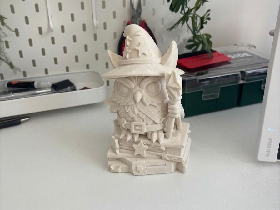 Wise Wizard Owl on Magic Books | Fantasy Decor