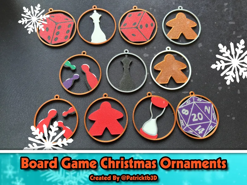 Board Game Christmas Ornaments