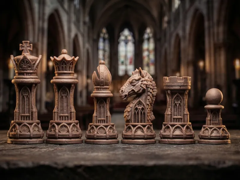 Gothic Staunton Chess Set