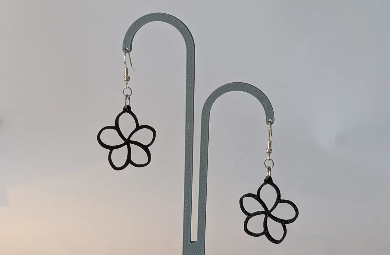 Simple Flower Earrings view 3
