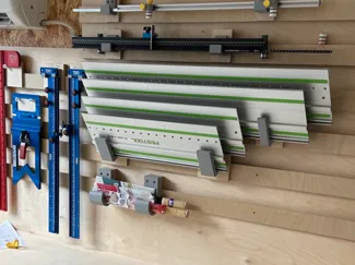 轨道收纳挂架--适配法式工具墙 Guide Rail Holder on French Cleat