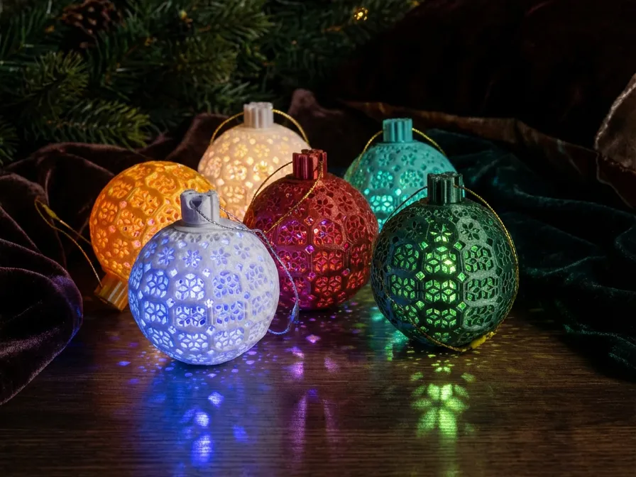 Special Design Geometric Christmas Light Ornament Decorative Collectible Ornament