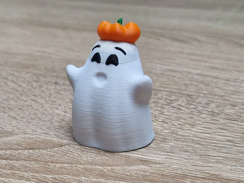 Ghost with pumpkin hat