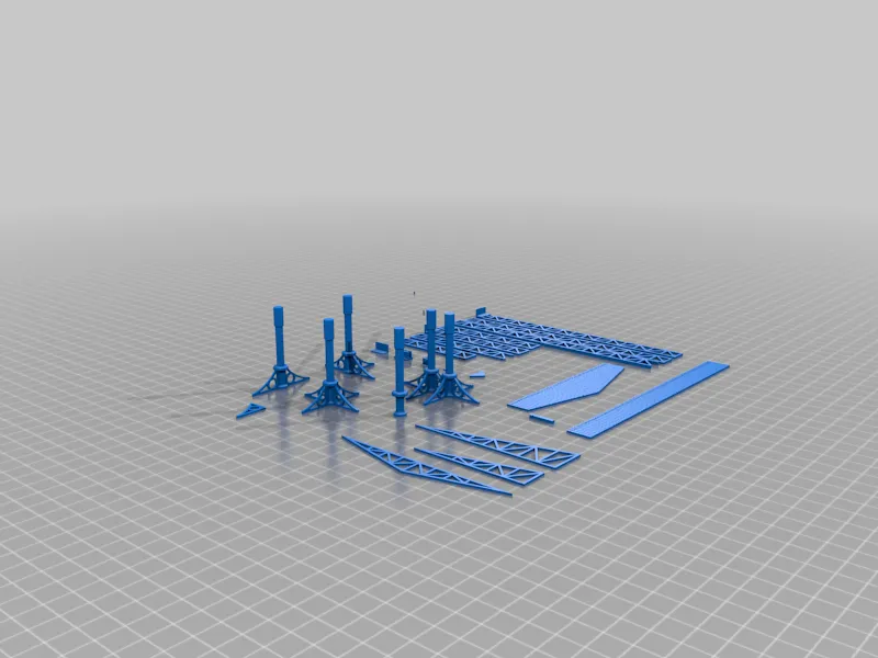OO Scale Railway Station Canopy Construction Parts