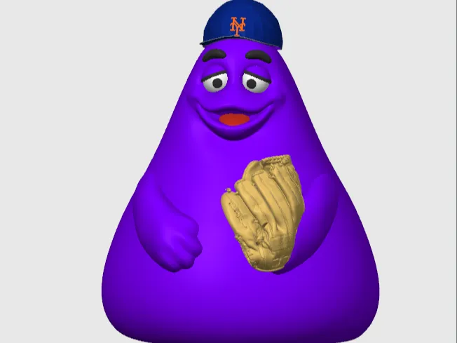 NY Mets Grimace First Pitch (OMG)