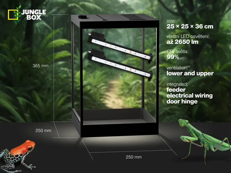 JungleBOX 1 - terrarium 25 × 25 × 36 cm
