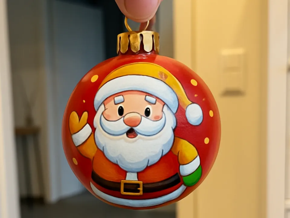 Santa Christmas Bauble / Christmas bauble Santa - Free 3D Print Model ...