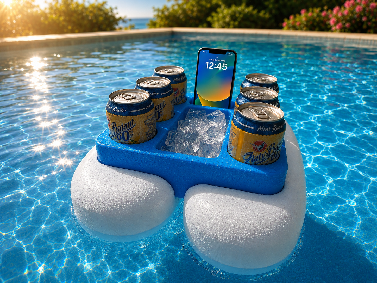 Floating Beer Cooler & Phone Holder - 1