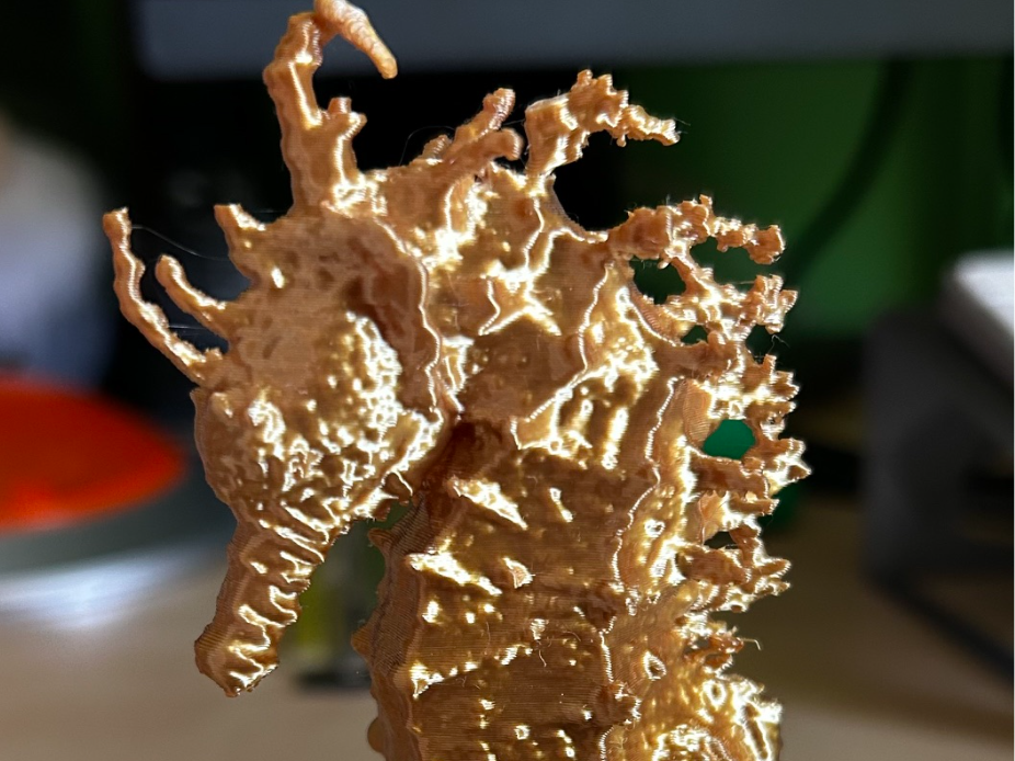 Stylized Coral Seahorse - High-Detail Sculpture