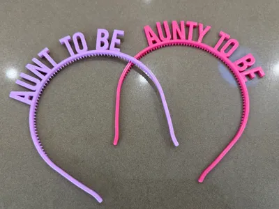 "Aunt To Be" & "Aunty To Be"  Headbands