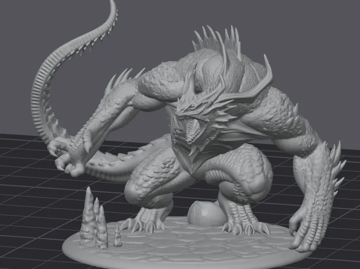 Figurine demi-dragon pour Donjons et Dragons