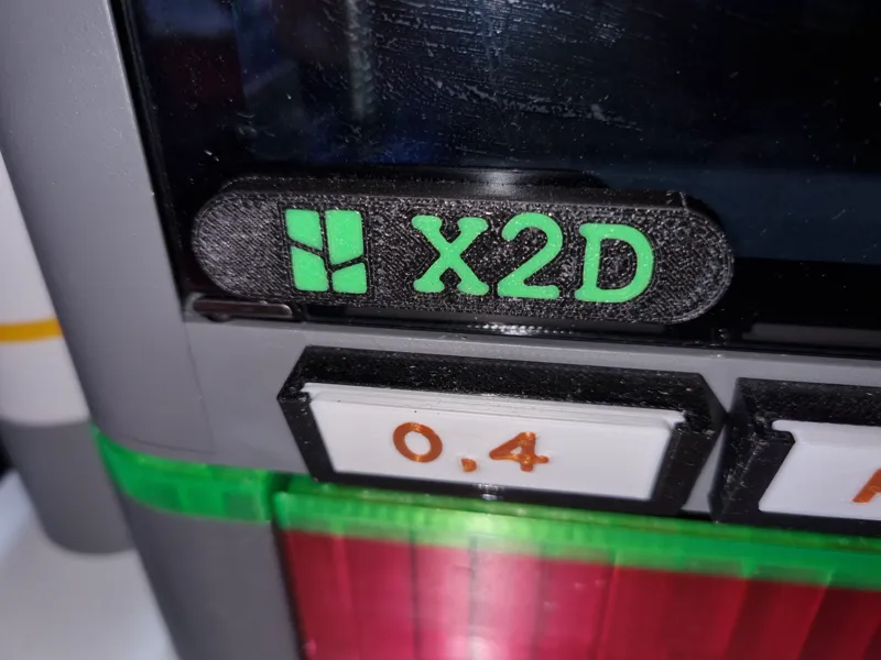 X2D  Glastür Schrauben Abdeckung