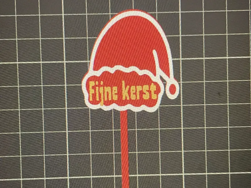 Fijne kerst cake topper