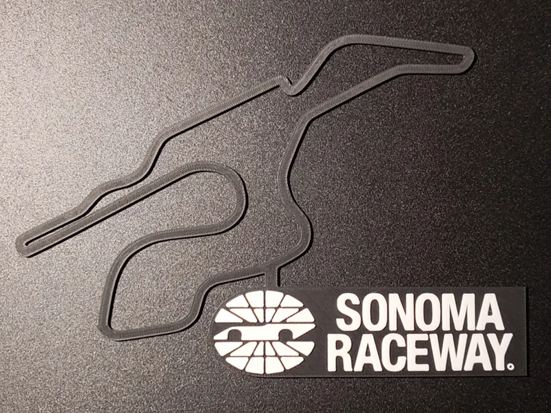 Sonoma Raceway Track Map Wall Art