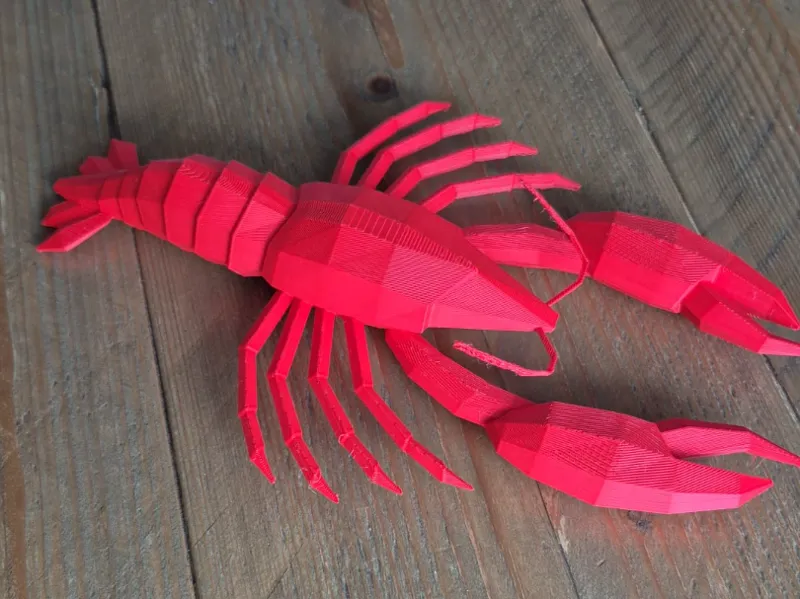 Lobster lowpoly sculpture zodiac Kreeft