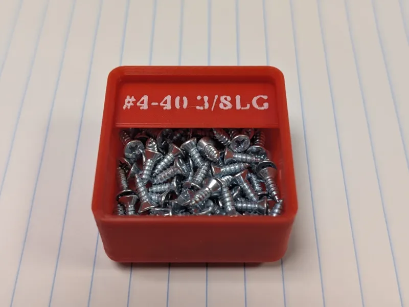 Gridfinity - #4-40 x 3/8 Screw Bin