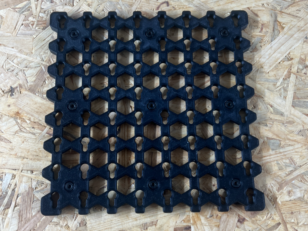 HexaCore Grid System – Base Panel (9-Point Mount)