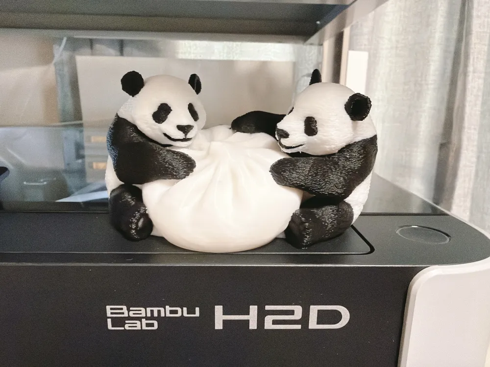 Model Magic Pandas Greedy Baby Pandas & Giant Baozi - Multi-Color - Free 3D Print Model ...
