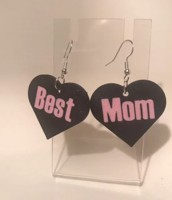Best Mom Earrings Quick Print view 2