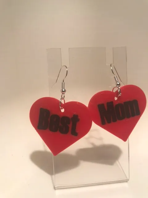 Best Mom Earrings Quick Print view 3