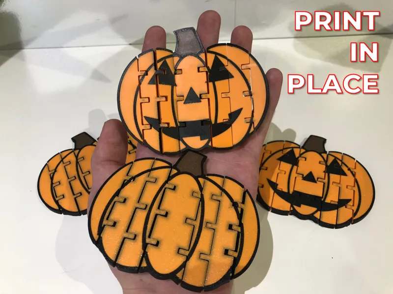 Flexi pumpkin fidget - print in place!