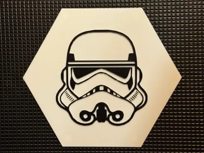 Imperial Stormtrooper Helmet Hexagon Wall Art