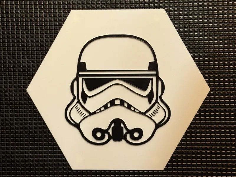 Imperial Stormtrooper Helmet Hexagon Wall Art