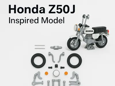 Honda Z50J – Inspired 3D Printable Mini Model