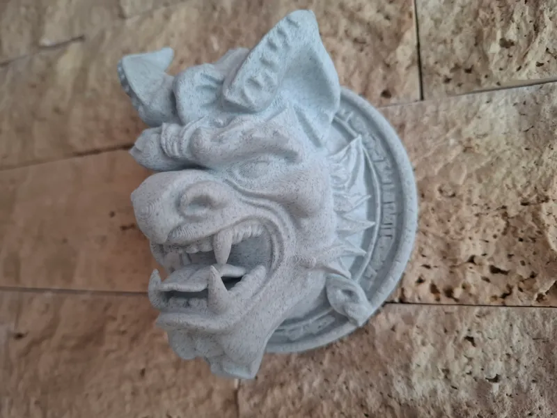Oni Gargoyle Hybrid – Demon Head Wall Sculpture