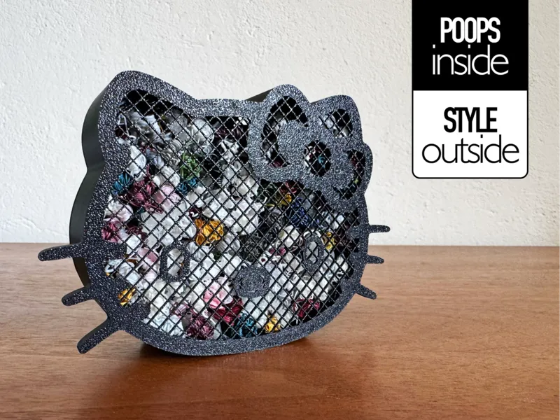 Hello Kitty inspired poop bin – Waste Container