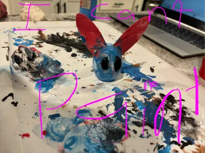 easter bunny egg (print in place)