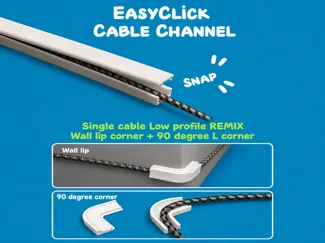 Cable Channel (low profile) wall lip and L corner