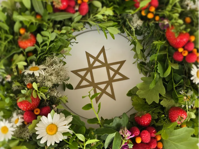 Latvian symbol Auseklis decorative plaque