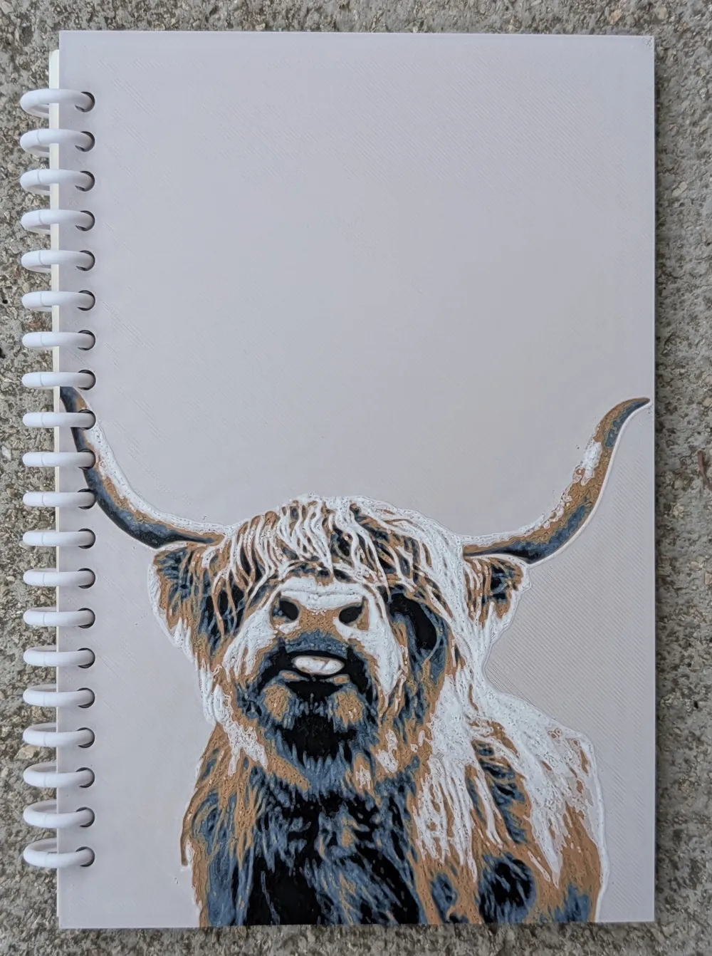 Gary Notebook Highland Cow Notebook Cover - Free 3D Print Model - MakerWorld
