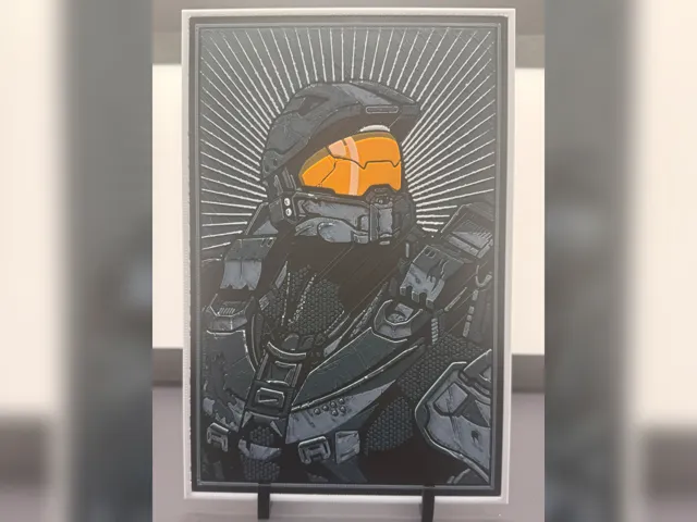 Halo - Master Chief Visor HueForge Print